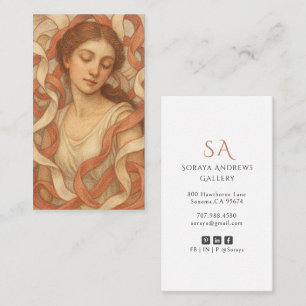Tarjeta De Visita Galería de Bellas Artes de Retratos Elegantes