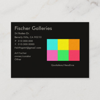 Tarjeta De Visita Galería de Fiesta_arte de bloques de color