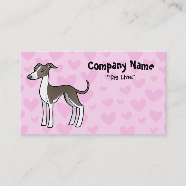 Tarjeta De Visita Galgo/Whippet/amor del galgo italiano (Anverso)
