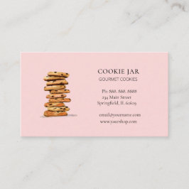 Tarjeta De Visita Galleta de chispas de chocolate acuarela Panadería