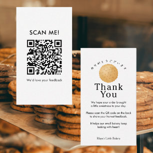 Tarjeta De Visita Galleta Rústica de Bizcocho Deja una Reseña Código