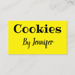Tarjeta De Visita galletas blancas con logotipo personalizado minima