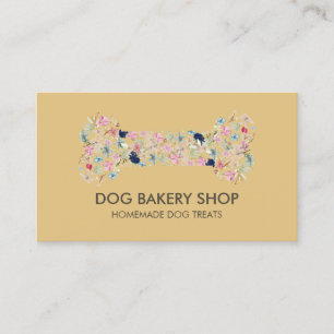 Tarjeta De Visita Galletas Caseras Amarillas Marrones para Perros