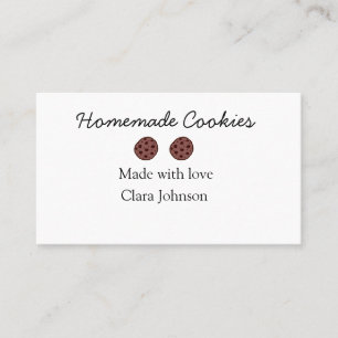 Tarjeta De Visita Galletas caseras añade tu nombre de texto personal