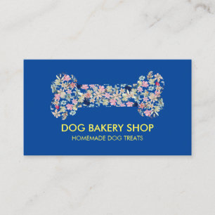 Tarjeta De Visita Galletas Caseras Para Perros Navy Yellow Bone