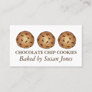 Tarjeta De Visita Galletas de galletas de chocolate cocidas horneada