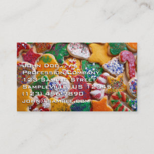 Tarjeta De Visita Galletas de Navidad I Repostería Colorida de Vacac