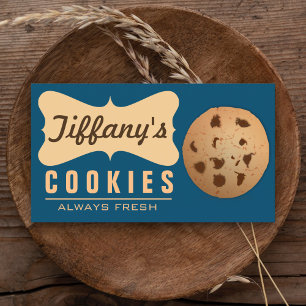 Tarjeta De Visita Galletas Gourmet Hechas a Mano Caseras Retro Vinta