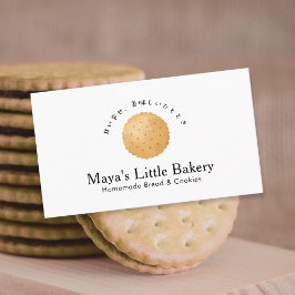 Tarjeta De Visita Galletas Rústicas de Bizcocho Acuarela Panadería