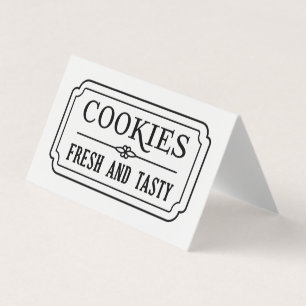 Tarjeta De Visita Galletas Vintage Panadería Fresca y Deliciosa Dise