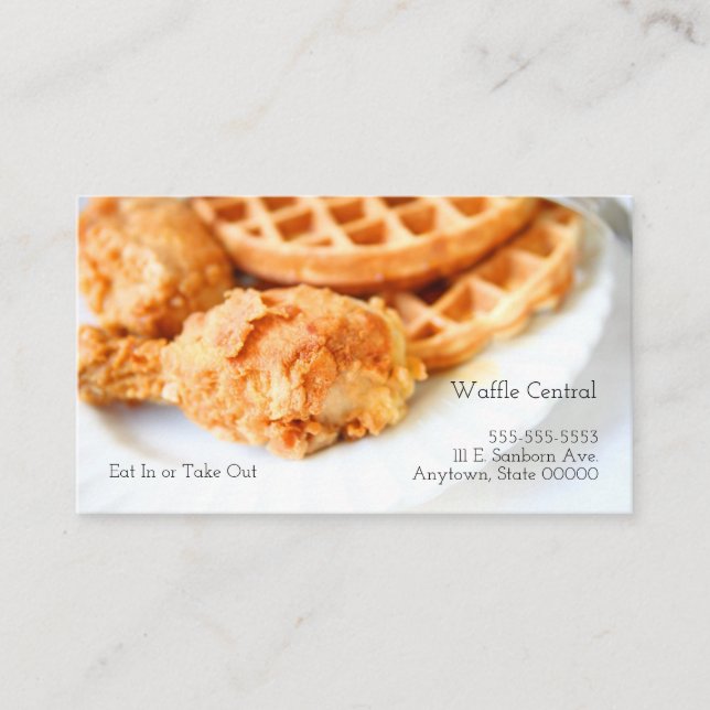Tarjeta De Visita Galletas y pollo frito (Anverso)