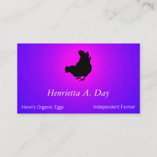Tarjeta De Visita Gallina [pollo, granjero, huevos orgánicos]