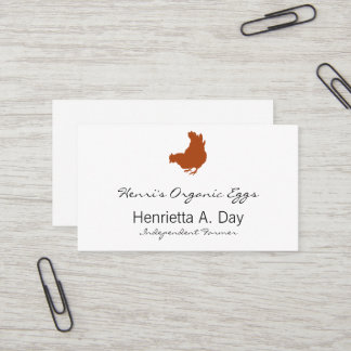 Tarjeta De Visita Gallina [pollo, granjero, huevos orgánicos]