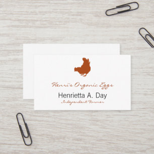 Tarjeta De Visita Gallina [pollo, granjero, huevos orgánicos]