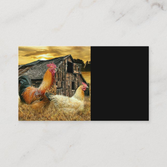 Tarjeta De Visita Gallo de cosecha de cosecha de cosecha de época (Anverso)