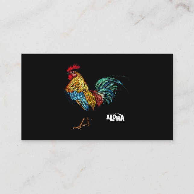 Tarjeta De Visita gallo de gallina hawaii aloha hawaiian 157 (Anverso)