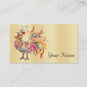 Tarjeta De Visita Gallo enrrollado