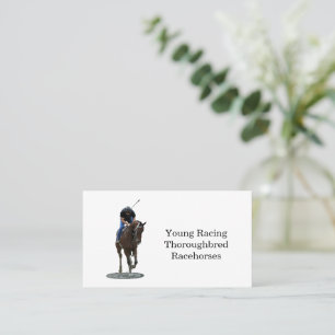 Tarjeta De Visita Galloping Thoroughbred Horse Business Card