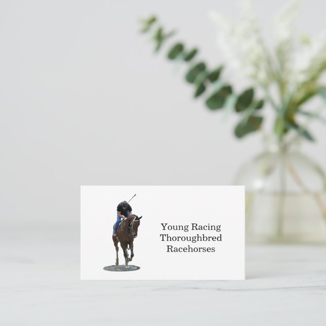 Tarjeta De Visita Galloping Thoroughbred Horse Business Card (Anverso de pie)