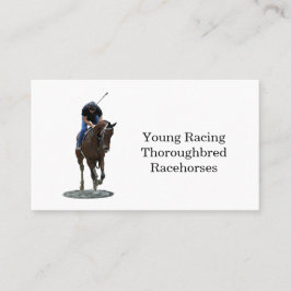 Tarjeta De Visita Galloping Thoroughbred Horse Business Card