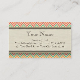 Tarjeta De Visita Galones del zigzag del Grunge del arco iris