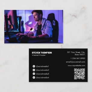 Tarjeta De Visita Game Tester Gamer Content Creator Full Photo