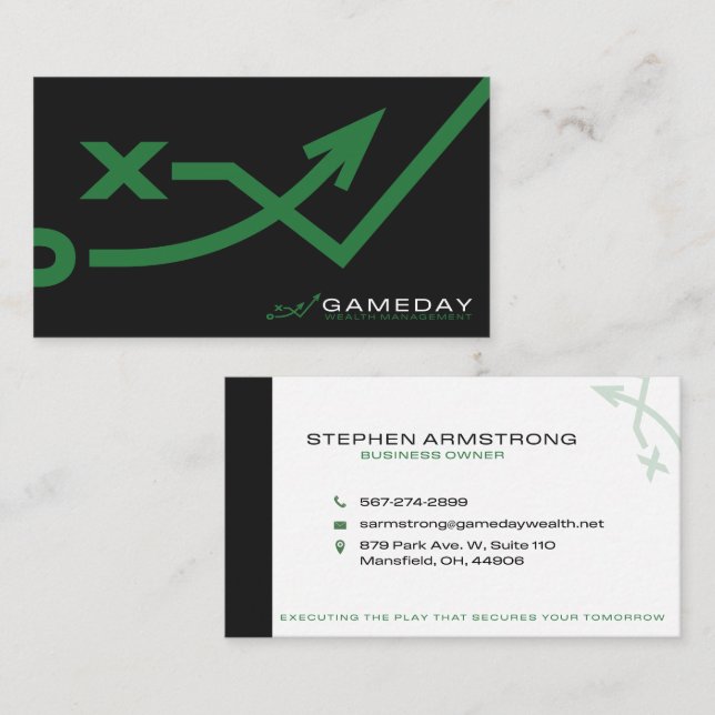 Tarjeta De Visita Gameday Business Card (Anverso / Reverso)