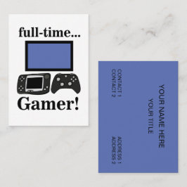 Tarjeta De Visita Gaming Gamer Funny Video Gamer