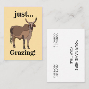 Tarjeta De Visita Ganado Cebú Vaca Animal