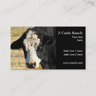Tarjeta De Visita Ganado de Bull