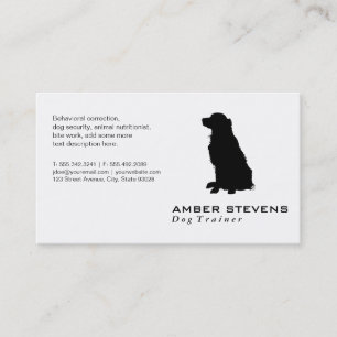 Tarjeta De Visita Ganador de Perro