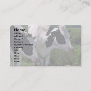 Tarjeta De Visita Ganados lecheros de Holstein