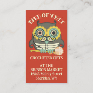 Tarjeta De Visita Gancho de ganchillo esquelético del bigote del