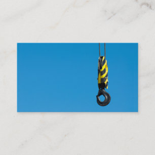 Tarjeta De Visita Gancho personalizado de la grúa con amarillo y