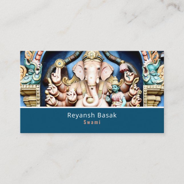 Tarjeta De Visita Ganesh el Dios hindú, hinduismo, religión (Anverso)