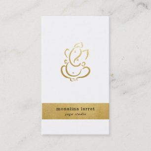 Tarjeta De Visita Ganesh   Ganapati Indian God Yoga Studio