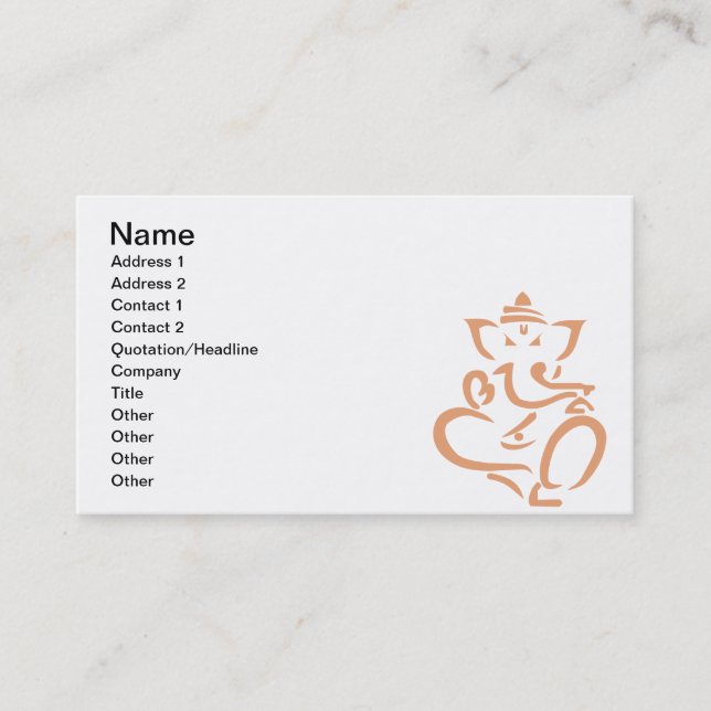 Tarjeta De Visita Ganesha (Anverso)