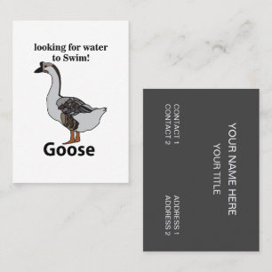 Tarjeta De Visita Ganso Buscando Agua Para Nadar Ganso Africano