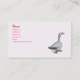 Tarjeta De Visita Ganso gris