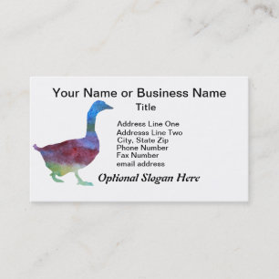 Tarjeta De Visita Gansos de Colorwashed