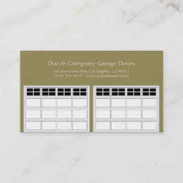 Tarjeta De Visita Garage Door Company/crema oscura