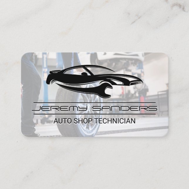 Tarjeta De Visita Garaje automático | Servicios de reparación de aut (Anverso)