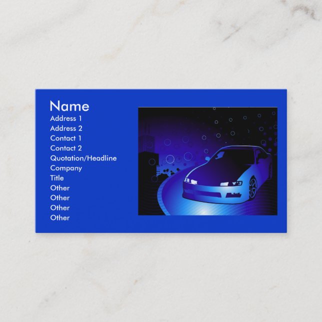 Tarjeta De Visita Garcya.us_blue, Nombre, Dirección 1, Dirección 2,  (Anverso)