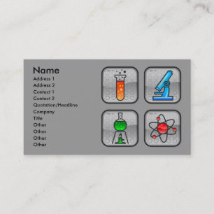 Tarjeta De Visita Garcya.us_ScienceIcons, Nombre, Dirección 1, Direc