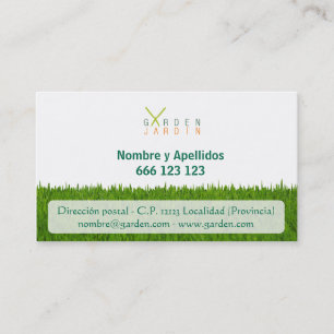 Tarjeta de visita Garden_jardín