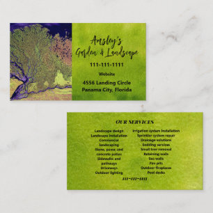 Tarjeta de visita Garden y Landscape de 3,5" x 2,0