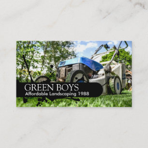 Tarjeta De Visita Gardener Landscaping Lawn Business Card