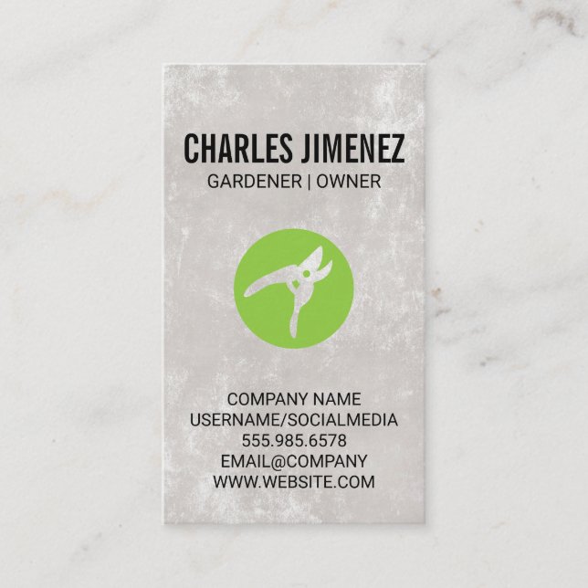 Tarjeta De Visita Gardening Shears (Anverso)