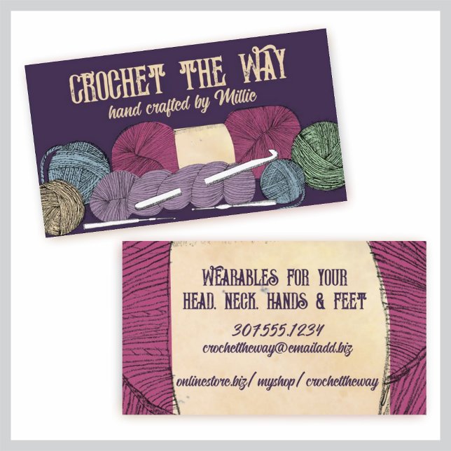 Tarjeta De Visita Gargantas de crochet de hilo trenzado a mano (Subido por el creador)