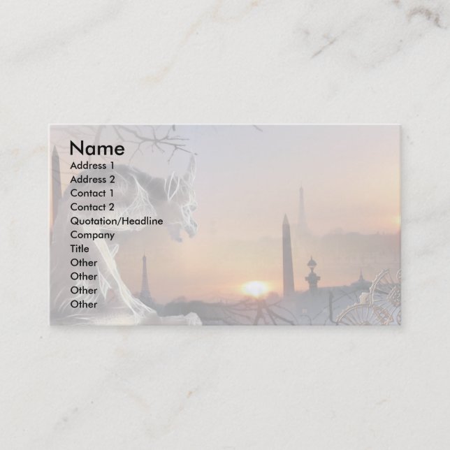 Tarjeta De Visita Gargoyle de Notre-Dame (Anverso)